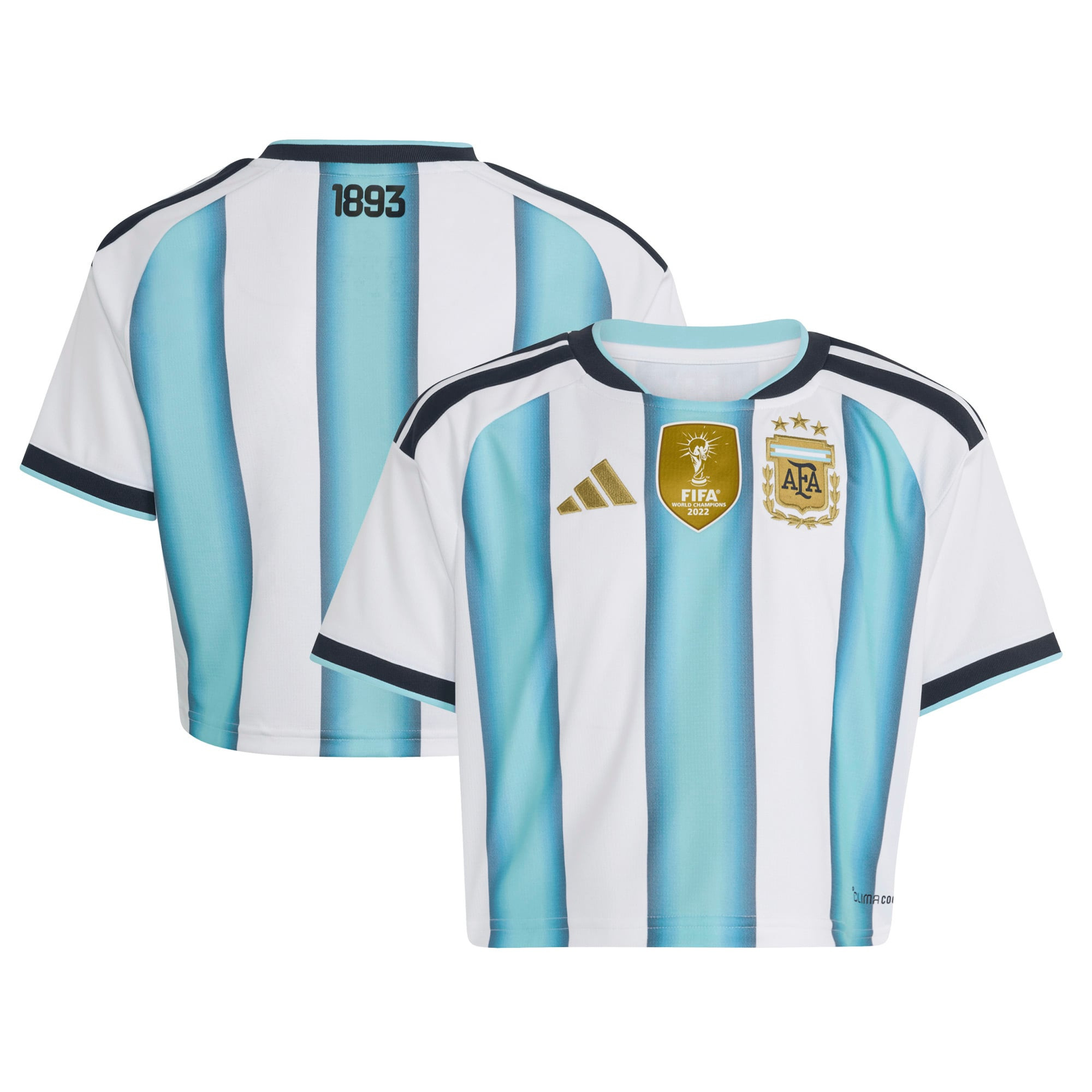Women's adidas  White Argentina National Team  Home 2022 Winners Cropped Replica Jersey | Fanatics
