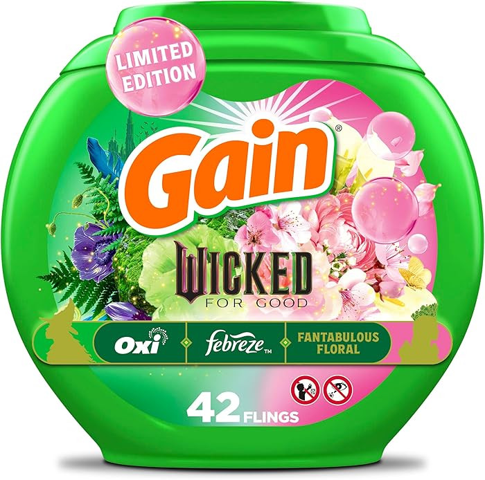 Gain Flings! "Wicked: For Good" Limited Edition Laundry Detergent Pacs, 42 Count, Fantabulous Flo... | Amazon (US)