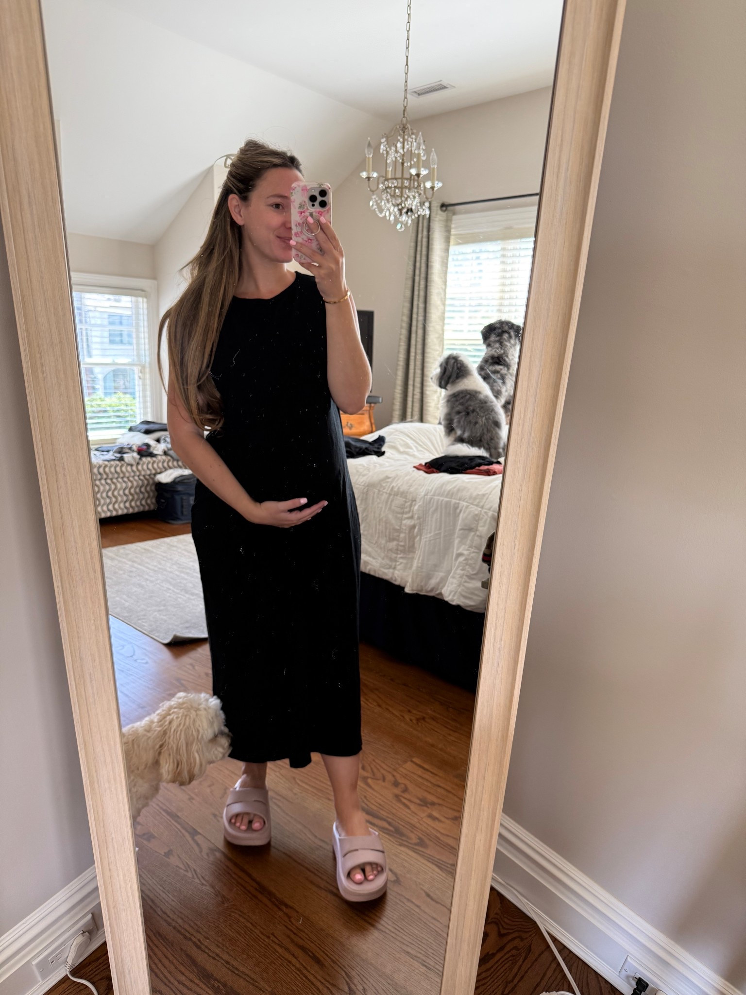 Target midi dress just $15 non maternity and super bump friendly! 

#LTKBump #LTKFindsUnder50 #LTKBaby