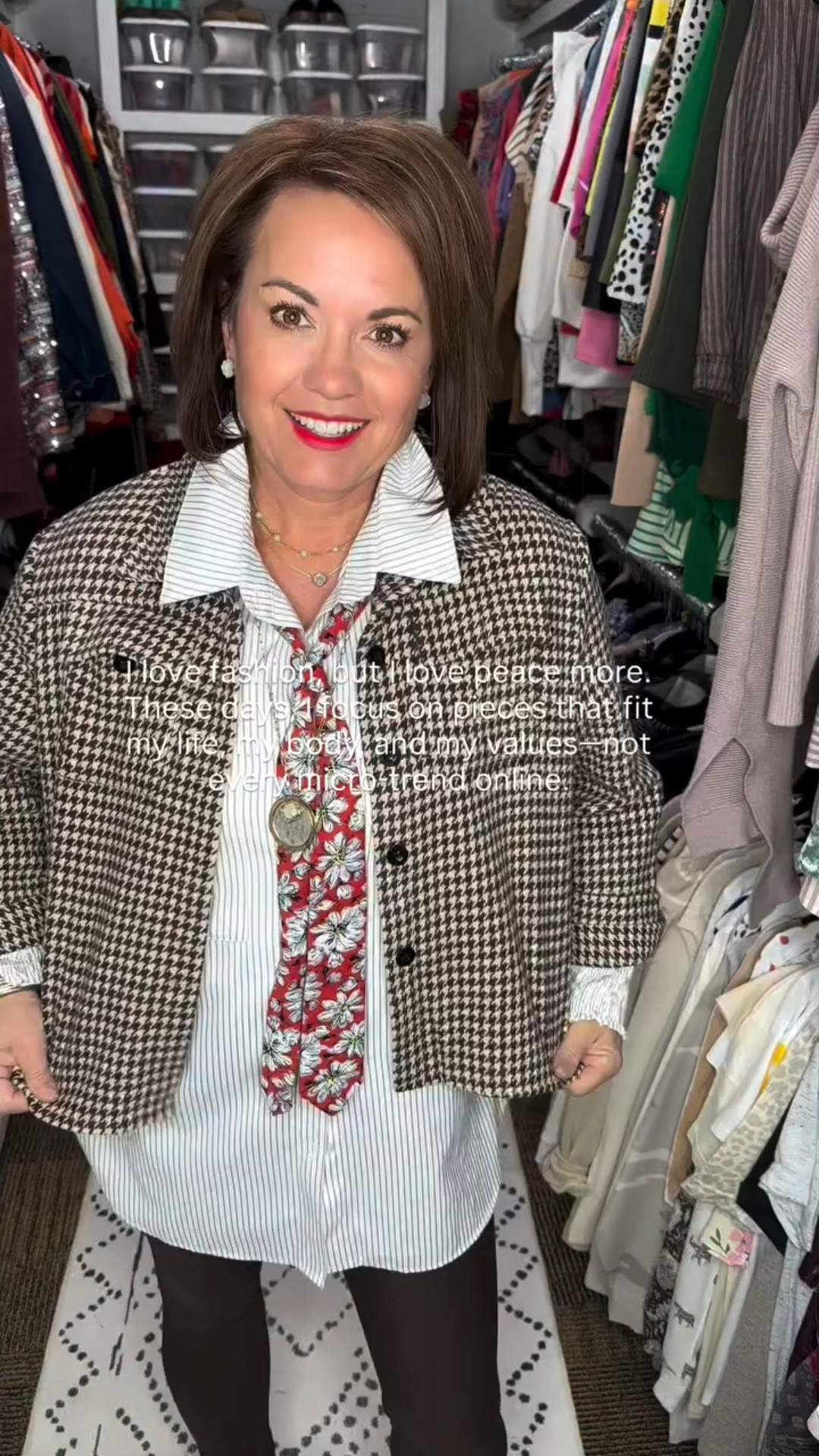 Intentional outfits always beat chasing every trend.

I love fashion, but I love peace more.
These days, I focus on pieces that fit my life, my body, and my values—not every micro-trend online.

Less noise. More confidence.

Do you follow trends or adapt them?

⸻

intentional wardrobe, classic style women, slow fashion mindset, elevated basics, timeless outfits women over 40

⸻

#IntentionalWardrobe
#TimelessStyle
#MidlifeStyle
#FashionWithPurpose
#WearWhatYouLove