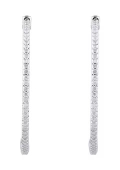 Belk & Co. 1 ct. t.w. Diamond Sterling Silver Hoop Earrings | Belk
