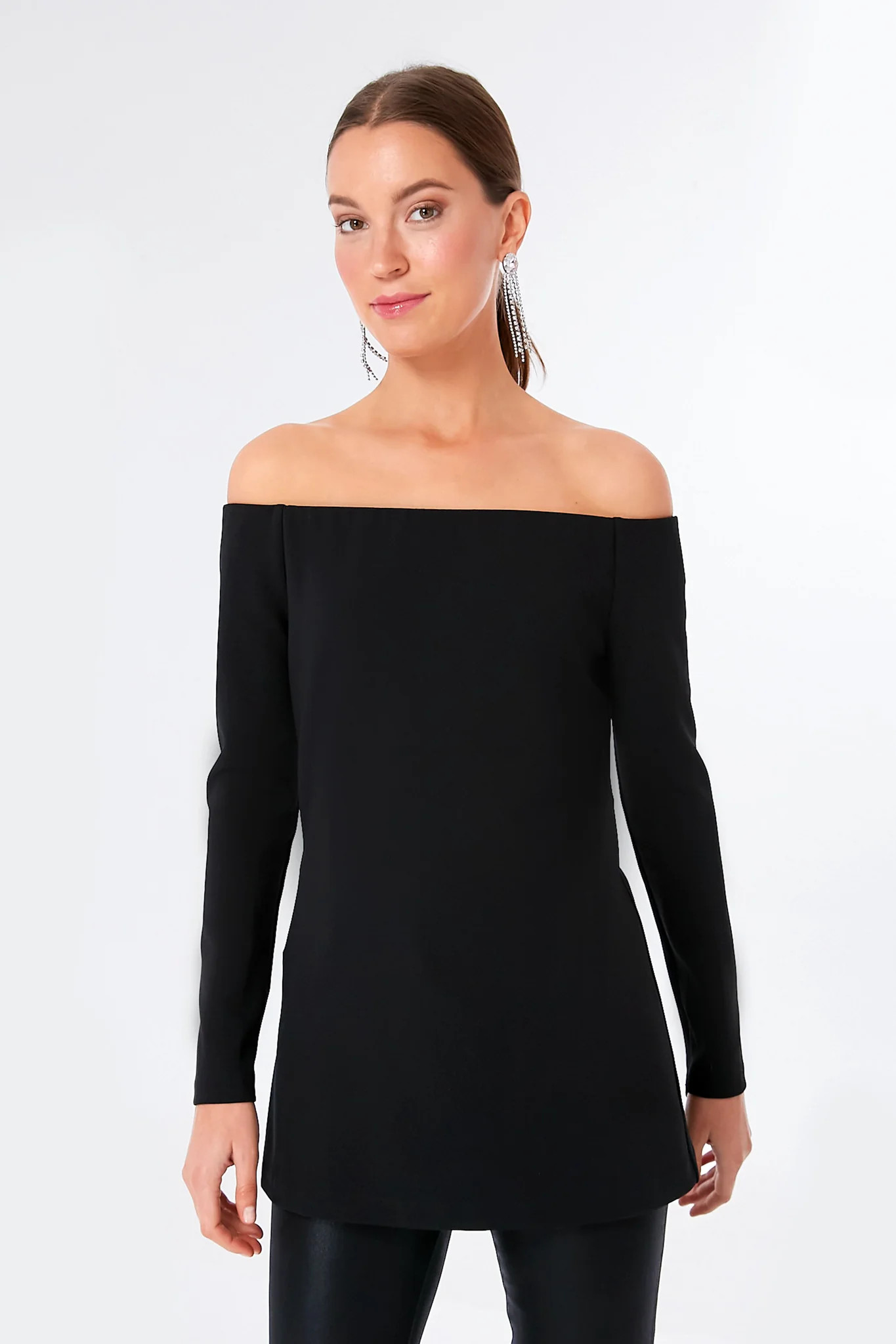 Black Off the Shoulder Marina Top | Tuckernuck (US)