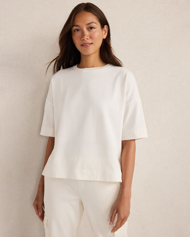 Plaited Organic Cotton Jersey Tee | Haven Well Within