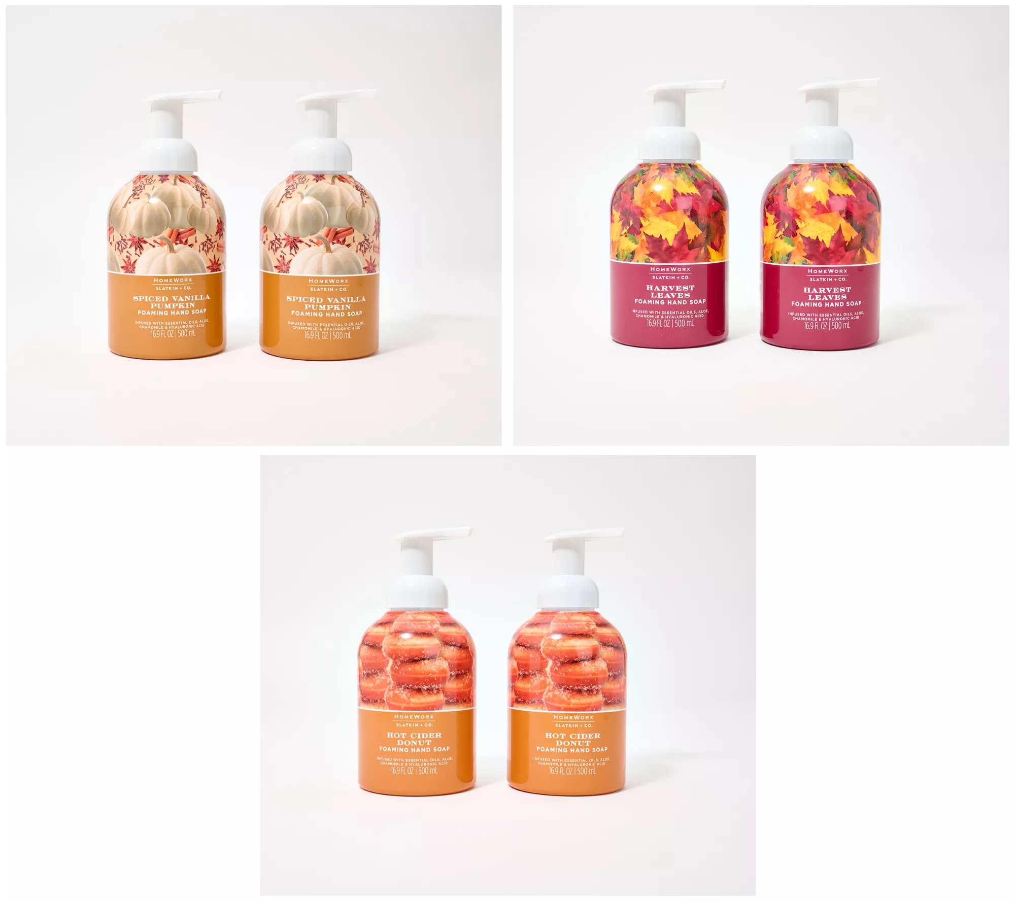 HomeWorx by Slatkin + Co. S/2 17oz Fall Foaming Hand Soaps | QVC