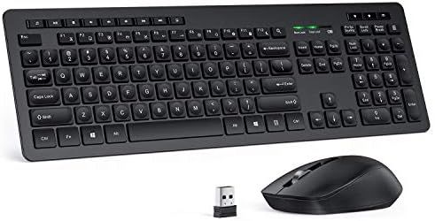 Jelly Comb Wireless Keyboard and Mouse Set, Wireless Mouse and Keyboard with USB Receiver, 2.4 GH... | Amazon (US)