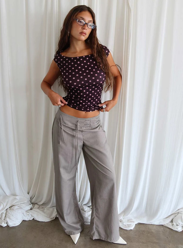 Just Have Fun Wide Leg Pant Grey | Princess Polly AU