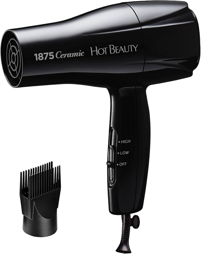 1875 Ceramic Hair Dryer, Powerful Fast Drying, Multi-Setting with Comb Attachment, Additional Det... | Amazon (CA)