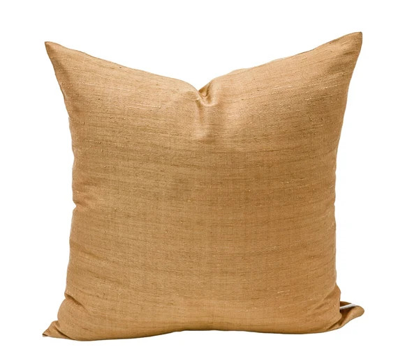 Krinto Rustic Solids in Tan Rust Pillow Cover Tan Rust - Etsy | Etsy (US)