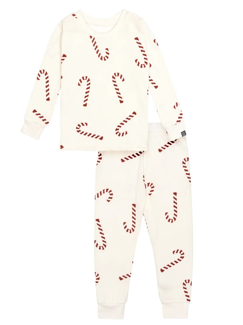 Modern Moments by Gerber Toddler Neutral Supper Soft Hacci Tight Fitting Christmas Pajama Set, 2-... | Walmart (US)