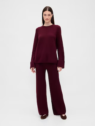 CashSoft Shaker-Stitch Boyfriend Sweater | Gap (US)