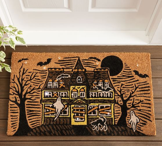 Haunted House Light Up Doormat | Pottery Barn (US)