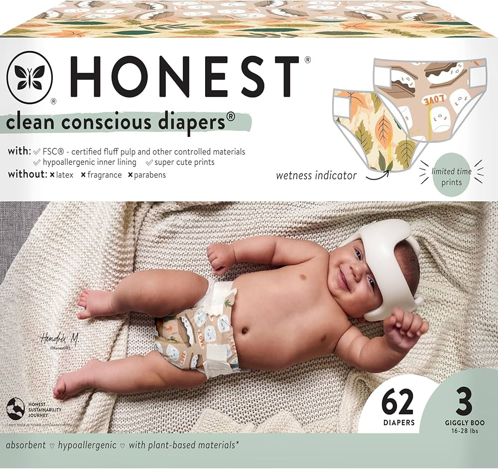 The Honest Company Clean Conscious Diapers | Plant-Based, Sustainable | Fall '24 Limited Edition ... | Amazon (US)