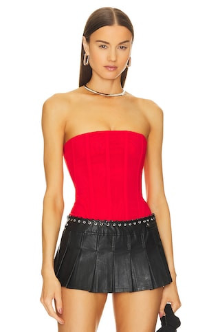 Miaou Libra Corset in Red from Revolve.com | Revolve Clothing (Global)