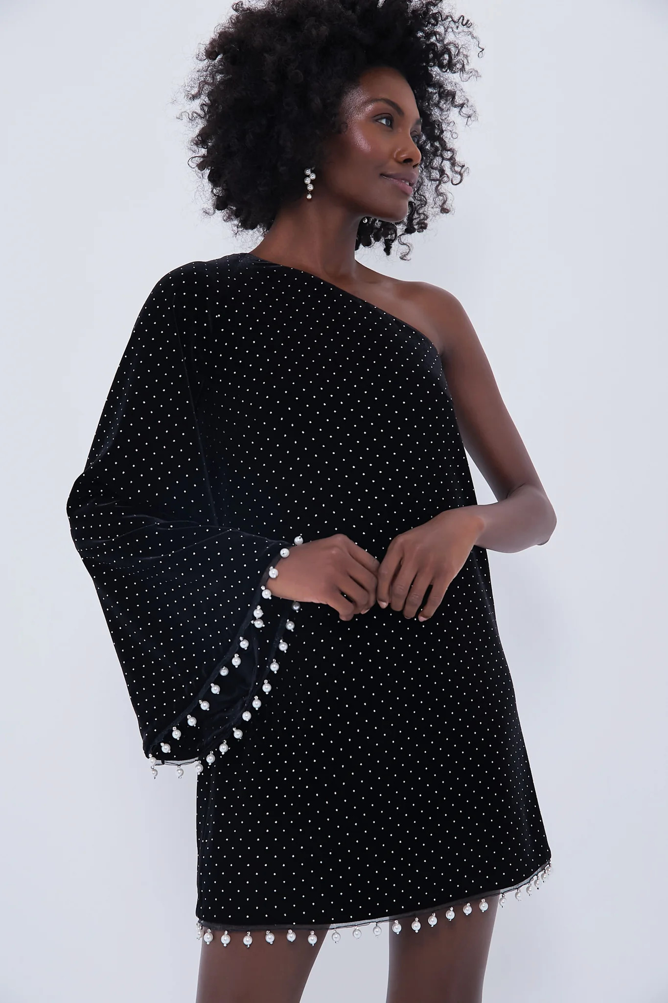 Black Crystal Velvet Vida Dress | Tuckernuck (US)