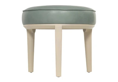 STEVIE OTTOMAN | Ocean Leather | Alice Lane Home Collection