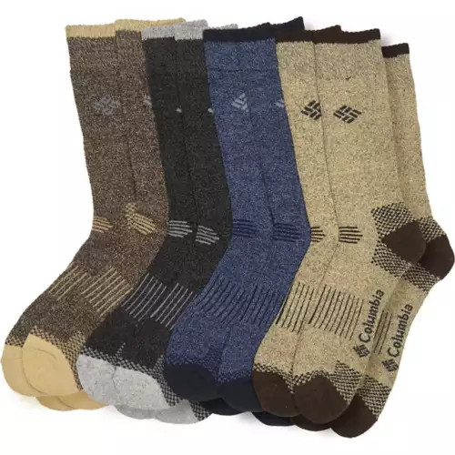 Men's Columbia Moisture Control Assorted 4 Pack Crew Socks | Scheels