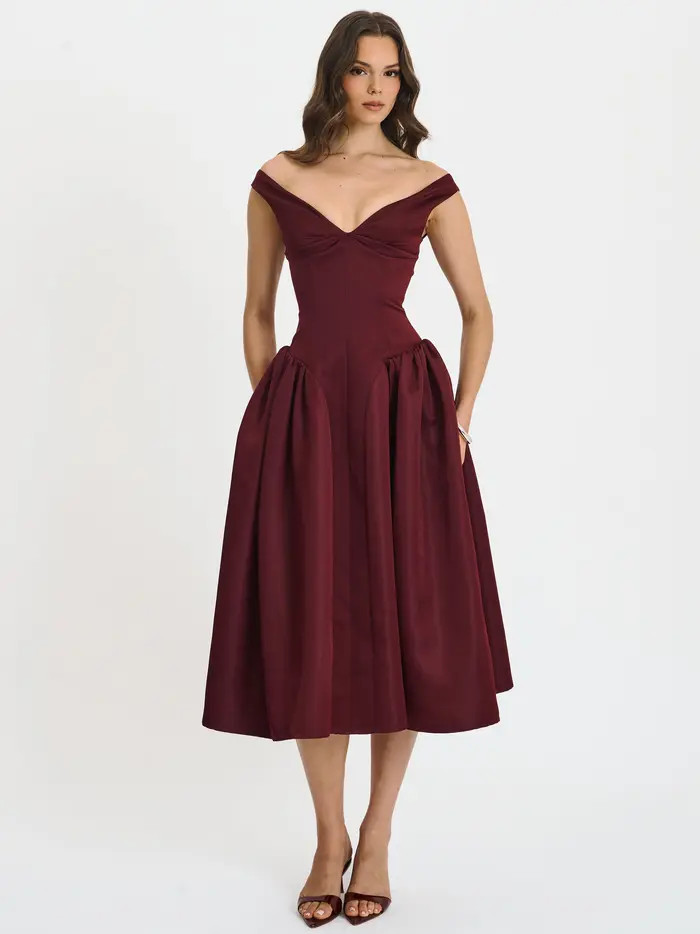 Miss Circle Omella Ruched Bust Sweetheart Flared Maxi Dress | Nordstrom | Nordstrom