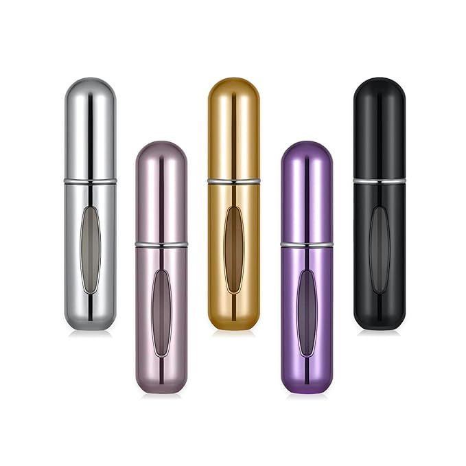 DEPOZA Portable Mini Refillable Perfume Atomizer Travel Spray Bottle Accessories 5 sets of 5ml/0.... | Amazon (US)
