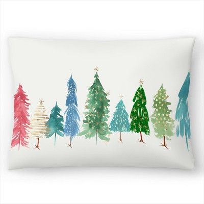 Christmas Trees by Pi Holiday Collection - 14" x 10" Throw Pillow - Americanflat | Target