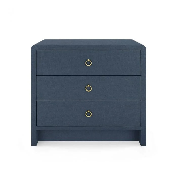 Nantucket Linen 3-Drawer Side Table - Navy | Coastal Furniture | Coastal Bleu | Coastal Bleu