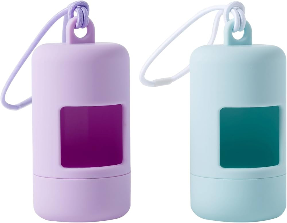 Dog Poop Bag Holder for Leash,2Pack Dogs Waste Bag Dispenser with Elastic Loop Protable Lightweig... | Amazon (US)