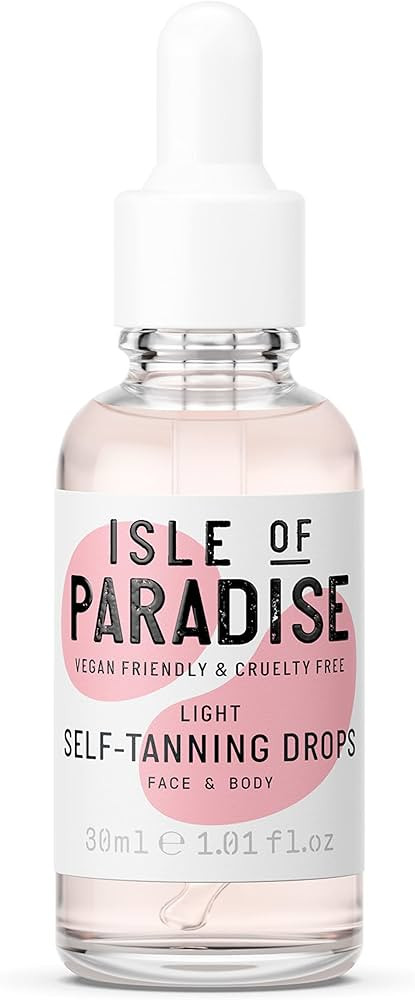 Isle of Paradise Self Tanning Drops - Color Correcting Self Tan Drops for Gradual Glow, Vegan and... | Amazon (US)