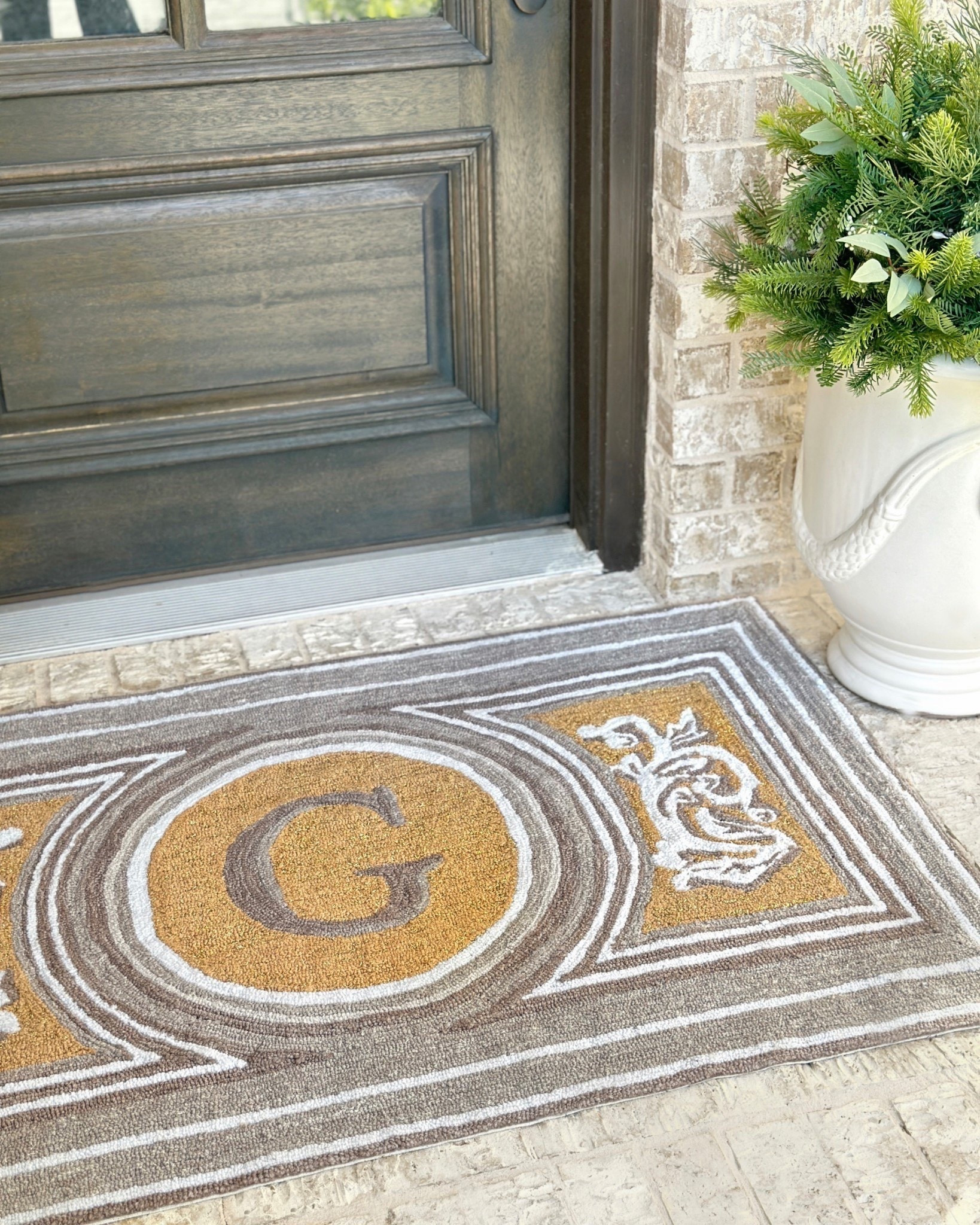 Sale alert! ✨ My monogram doormat is on major sale!! 🥳Front porch decor 