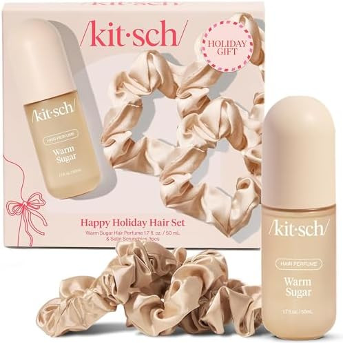 Kitsch Satin Scrunchies and Hair Perfume for Women Holiday Set – Warm Sugar Scent with Patented... | Amazon (US)