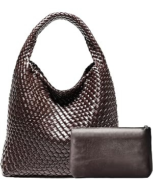 Woven Bag Purses and Handbags, Woven Vegan Leather Bag For Women, Woven Tote Bag Shoulder Bag Top... | Amazon (CA)