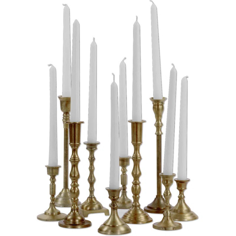 11'' H Metal Tabletop Candlestick (Set of 10) | Wayfair North America