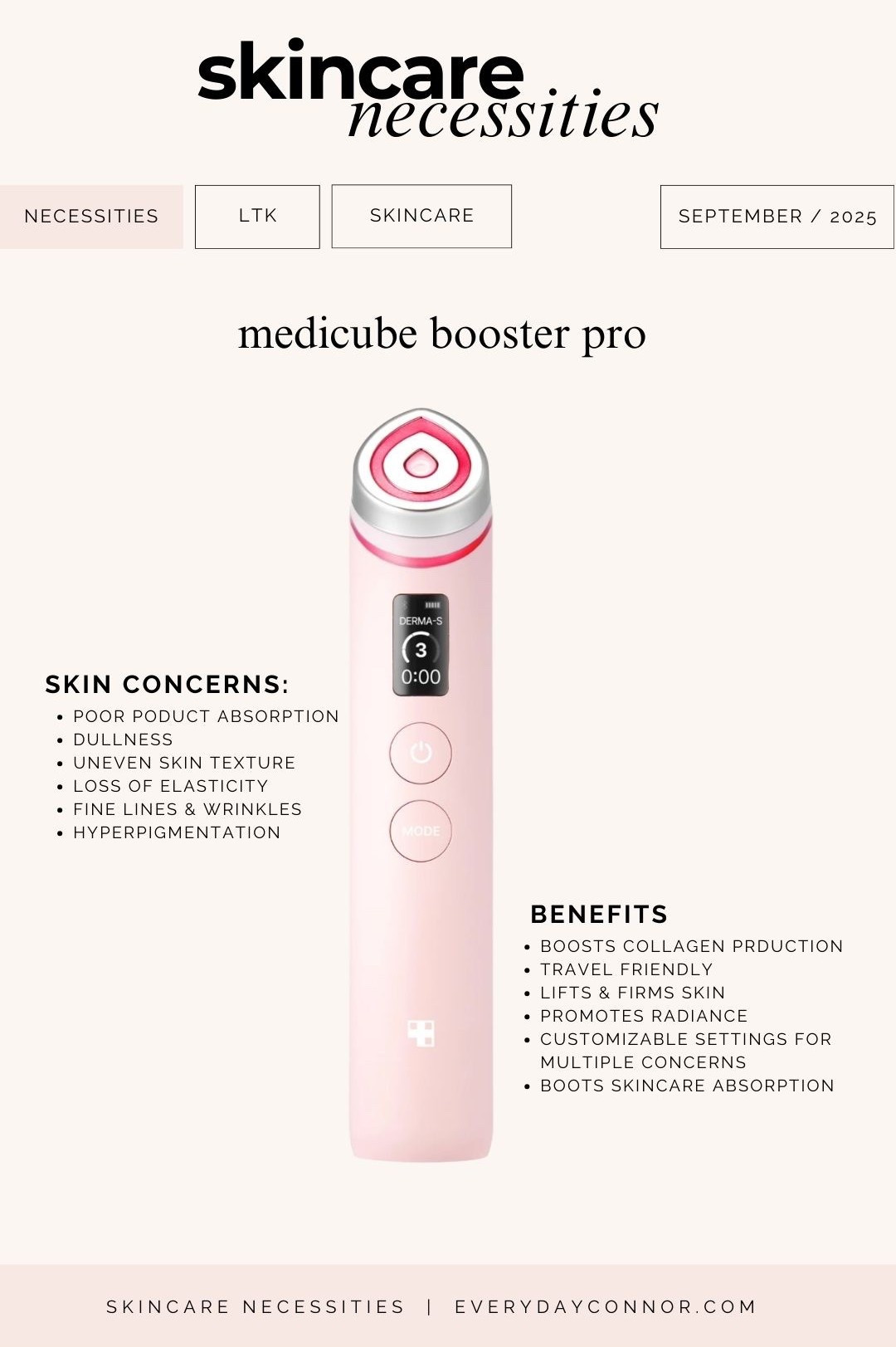 Love the medicine booster pro! 

Ski concerns:
Poor product absorption
Dullness
Uneven texture
Loss of elasticity
Fine lines and wrinkles

Benefits:
Boosts collagen
Travel lifts and firms skin
Customizable settings
Red light
Blue light 



#LTKFindsUnder100 #LTKBeauty #LTKStyleTip