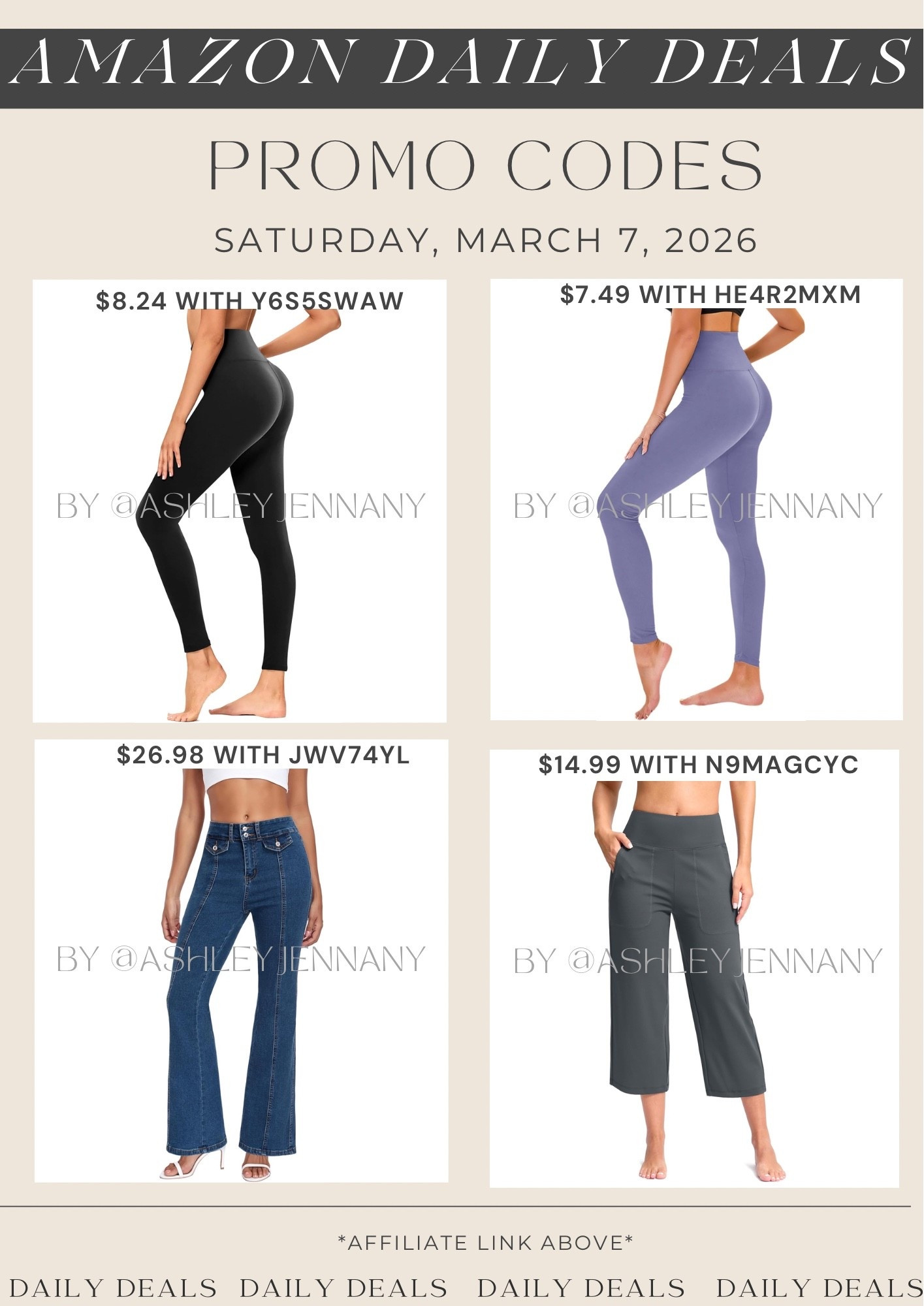 Amazon fashion deals on high waisted leggings, flare jeans, and Capri pants

#LTKMidsize #LTKActive #LTKSaleAlert