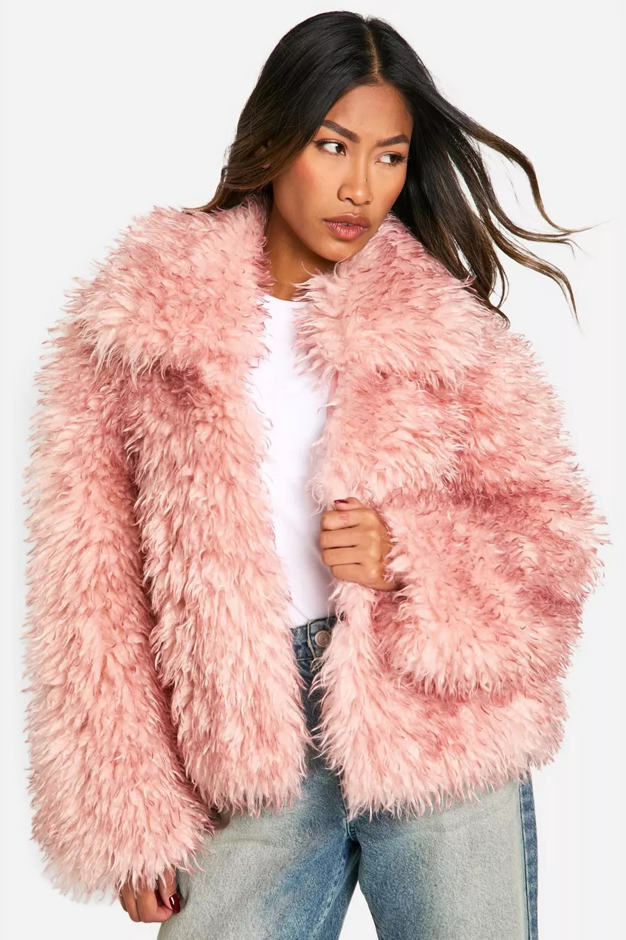 Shaggy Faux Fur Coat | boohoo (US & Canada)