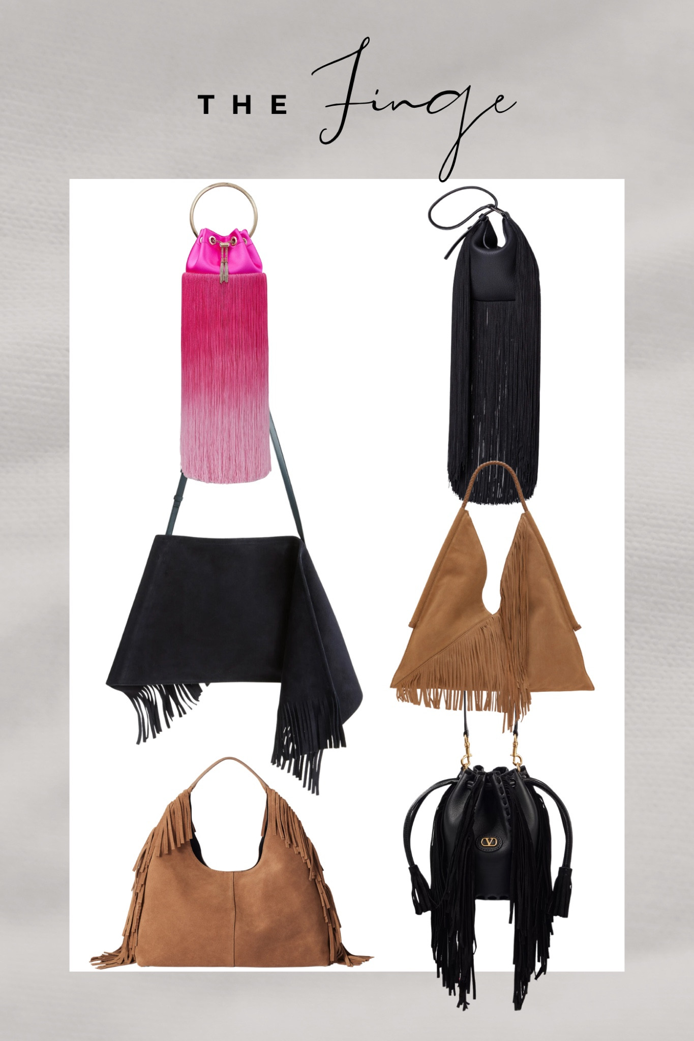 On-trend tassle / fringe designer bags perfectly on trend for 2025 

#LTKStyleTip #LTKItBag #LTKSeasonal