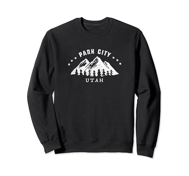 Park City, Utah - Retro Vintage City Mountains Sweatshirt | Amazon (US)