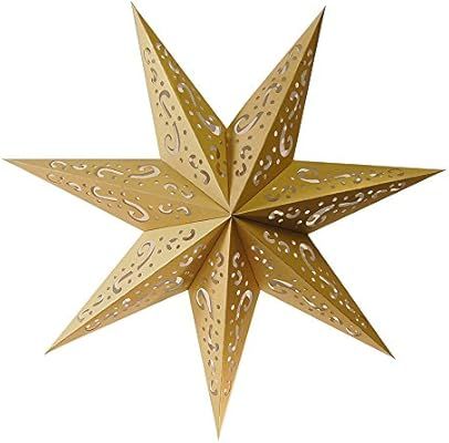 Lumabase, Gold 87103 Paper Lantern 7 Pointed Star | Amazon (US)