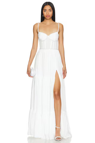 V. Chapman Gwen Gown in White from Revolve.com | Revolve Clothing (Global)