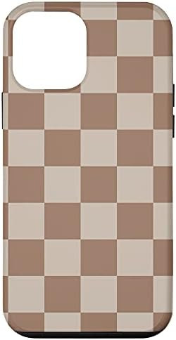 iPhone 12 mini Brown Classic Checkered Big Checkerboard Case | Amazon (US)