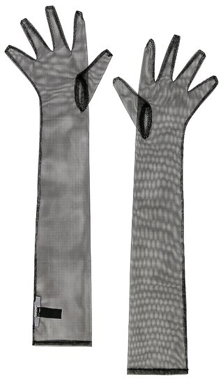 Tulle Gloves in Black | Revolve Clothing (Global)