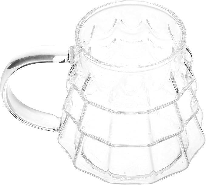 DECHOUS Vintage Christmas Glass Cups: Holiday Clear Coffee Mugs Cute Christmas Tree Mugs with Han... | Amazon (US)
