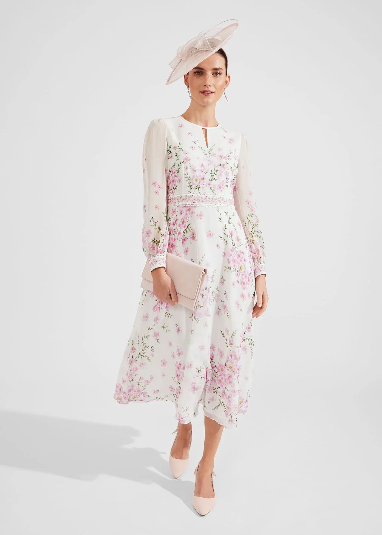 Petite Skye Floral Silk Dress | Hobbs UK | | Hobbs