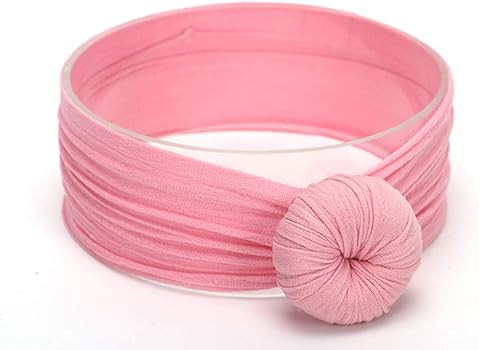 Baby Girl Nylon Headbands Newborn Infant Toddler Hairbands Knotted Children Soft Headwrap Hair Ac... | Amazon (US)