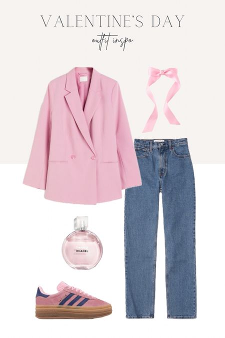 Pink Valentine’s Day outfit inspo, pink blazer outfit, adidas gazelle outfit 

#LTKstyletip #LTKfindsunder100 #LTKSeasonal