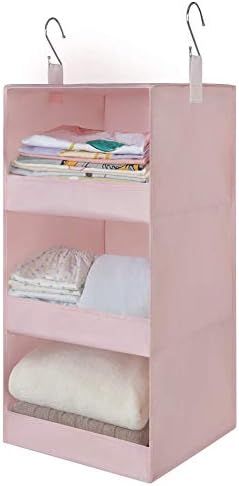 GRANNY SAYS 3-Shelf Hanging Closet Organizer, Collapsible Closet Hanging Shelves, Nursery Hanging... | Amazon (US)