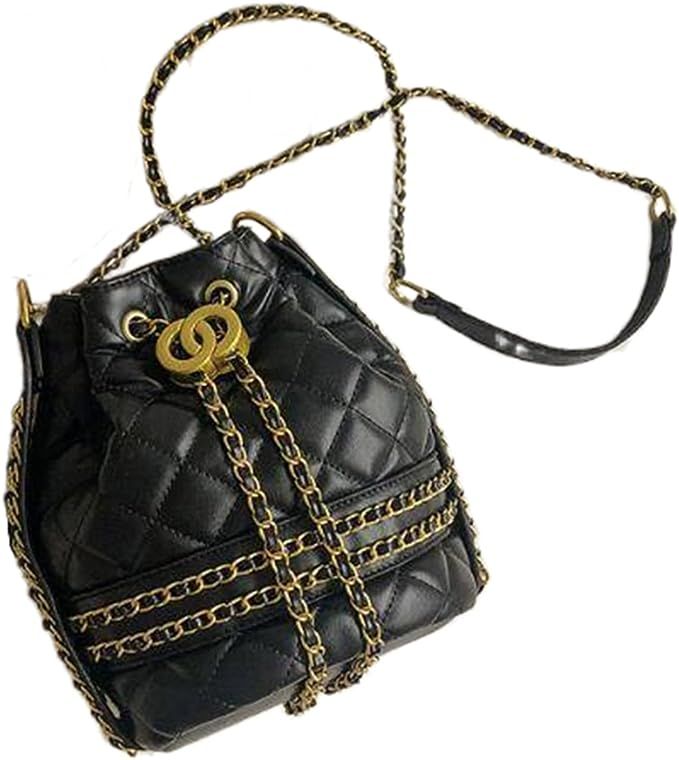 NC Women's Bucket Bag, Crossbody Bag, Handbag, Shoulder Bags, Top Handle Satchel, Black | Amazon (US)