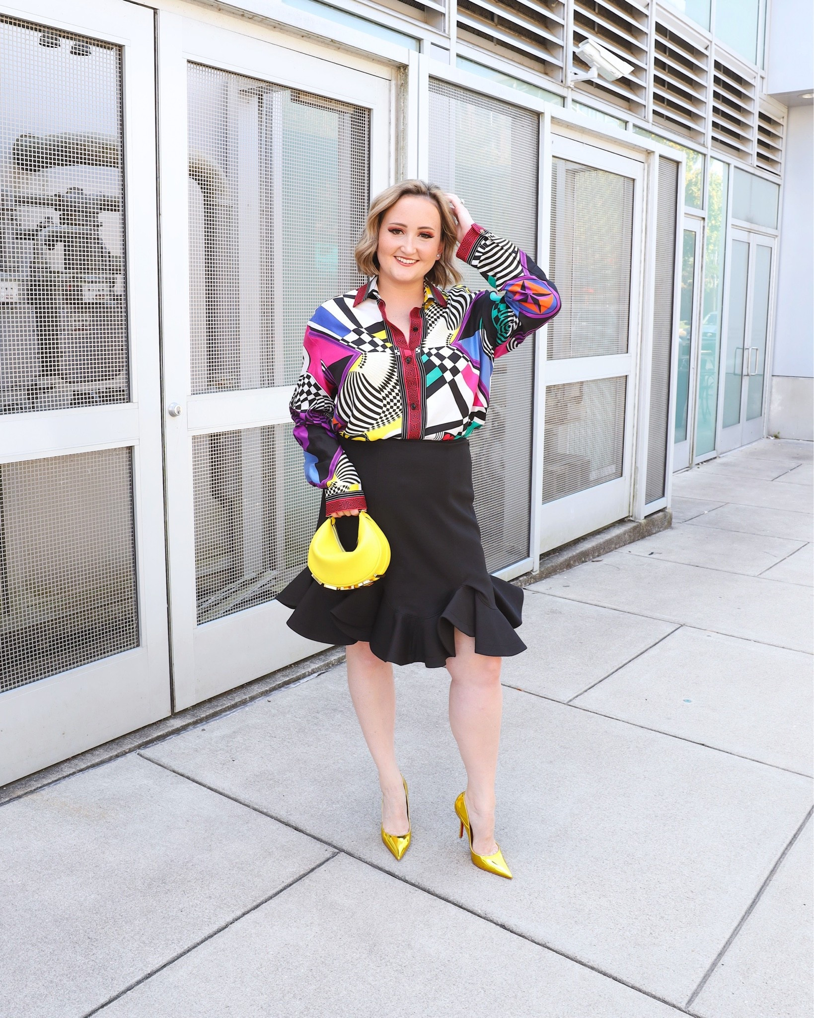 Colorful outfit, colorful office outfit, designer style, luxury outfit, ready to wear, Versace, Valentino, office wear, luxury fashion, Christian Louboutin, Fendi

#LTKootd #LTKSeasonal #LTKWorkwear