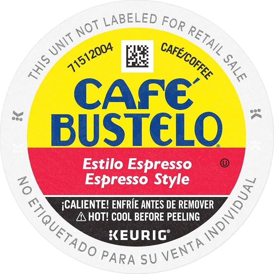 Café Bustelo Espresso Style Dark Roast Coffee, 12 Count (Pack of 6) Keurig K-Cup Pods | Amazon (US)