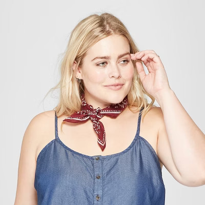 Women's Bandana Printed Handkerchief - Universal Thread™ Red | Target