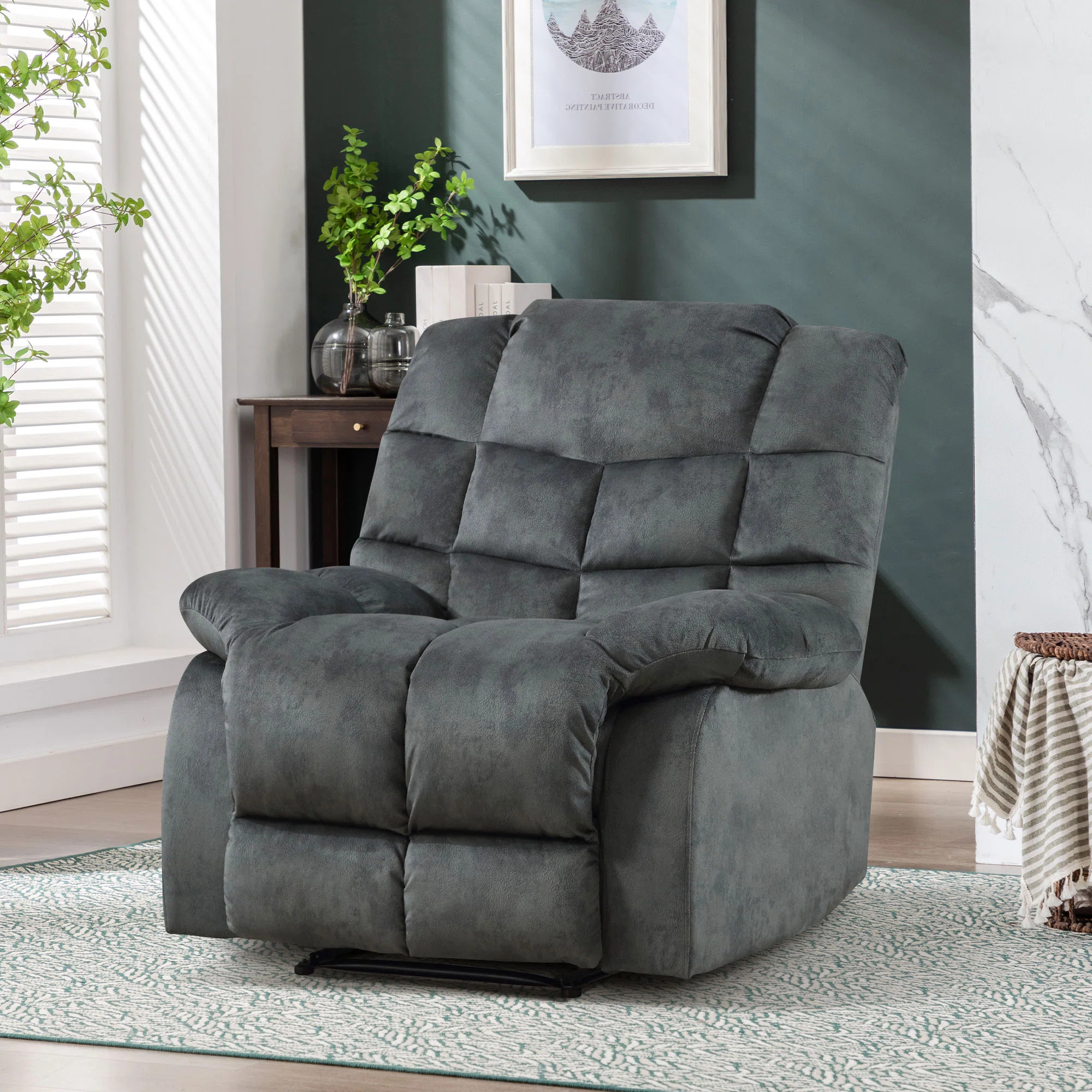 Chira 36.9'' Wide Modern and Soft Upholstered Manual Standard Recliner | Wayfair North America