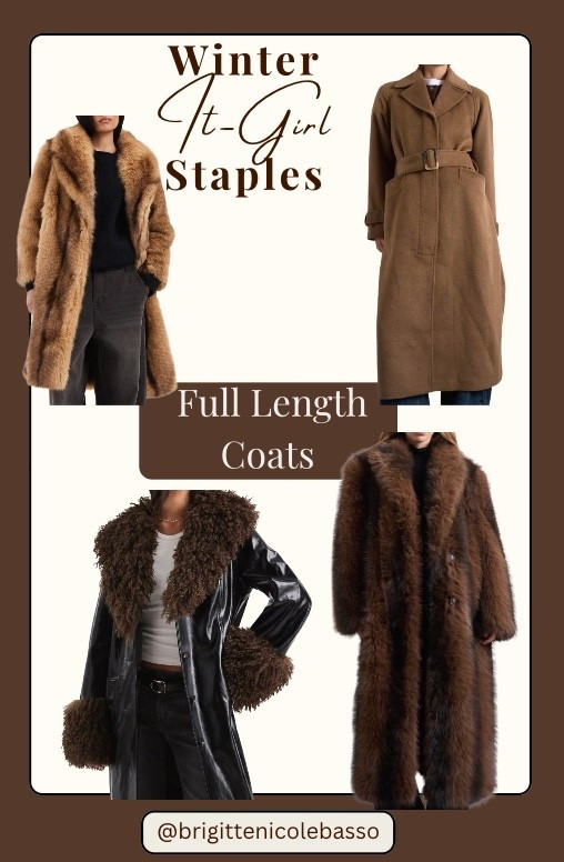 Full-length coats are the ultimate winter It-Girl staple, and these styles are perfect for elevating your cold-weather wardrobe. From faux fur coats and teddy styles to belted wool trenches, shearling-trim leather coats, and classic brown winter outerwear, these pieces instantly give a luxe, cozy vibe. Whether you're looking for an oversized winter coat, a maxi coat, or an everyday neutral outerwear essential, these picks are perfect for creating chic, elevated winter outfits.

#LTKootd #LTKSeasonal